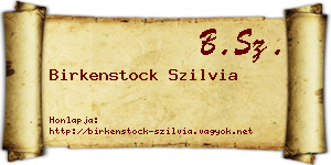 Birkenstock Szilvia névjegykártya